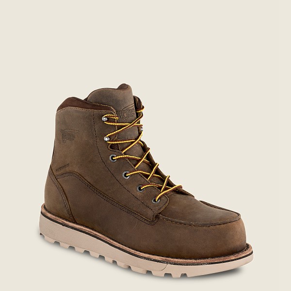 Red Wing Safety Boots Traction Tred Lite - 6-Inch Waterproof Toe - Khaki - Herre 5812-XHKGM